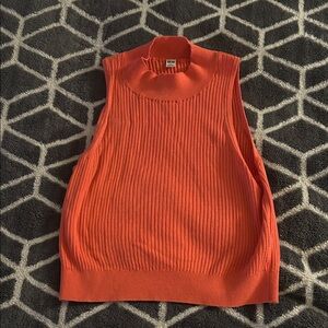 Uniqlo Orange Ribbed Tank Top